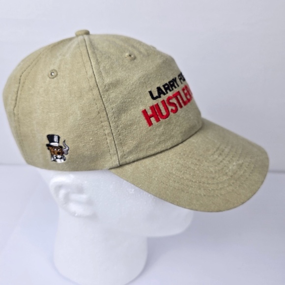 DEADSTOCK HUSTLER CLUB Cap Hat Larry Flynt's Vtg 90s Tan Adjustable Nissun NWOT - Picture 2 of 5